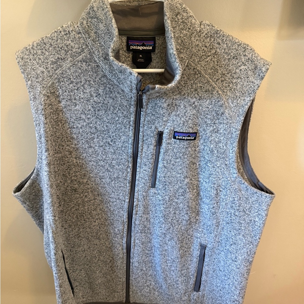 Patagonia Heather Gray Fleece Vest